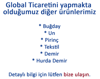 global ticaret, un, buğday, pirinç, tekstil, demir, hurda demir